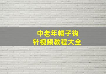 中老年帽子钩针视频教程大全