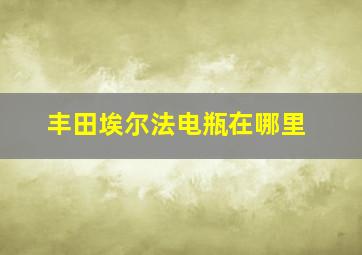 丰田埃尔法电瓶在哪里