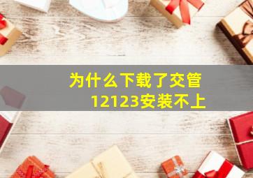 为什么下载了交管12123安装不上