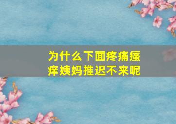 为什么下面疼痛瘙痒姨妈推迟不来呢