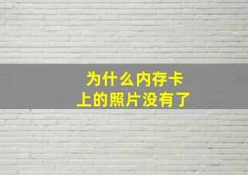 为什么内存卡上的照片没有了