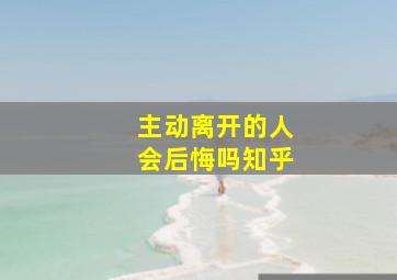 主动离开的人会后悔吗知乎