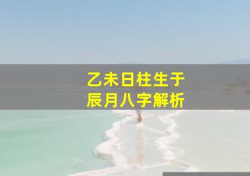 乙未日柱生于辰月八字解析