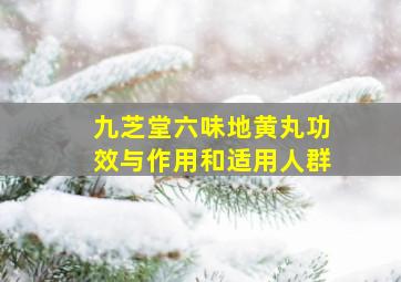 九芝堂六味地黄丸功效与作用和适用人群