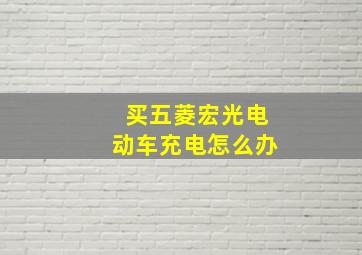 买五菱宏光电动车充电怎么办