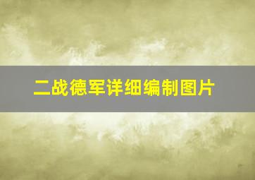 二战德军详细编制图片