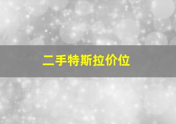 二手特斯拉价位