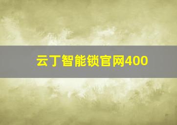 云丁智能锁官网400