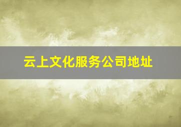 云上文化服务公司地址