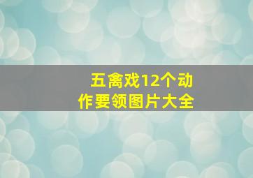 五禽戏12个动作要领图片大全