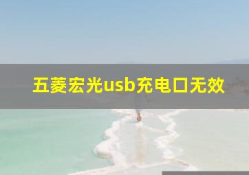 五菱宏光usb充电口无效