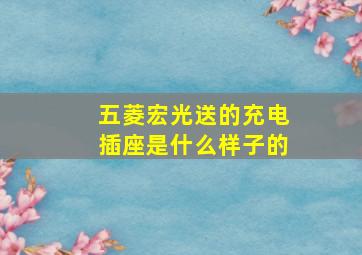 五菱宏光送的充电插座是什么样子的