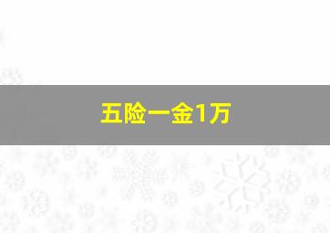 五险一金1万