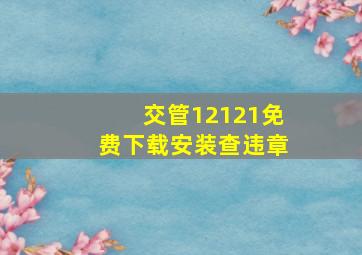 交管12121免费下载安装查违章