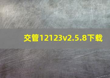 交管12123v2.5.8下载