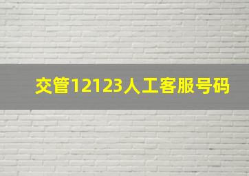 交管12123人工客服号码