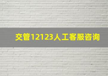 交管12123人工客服咨询