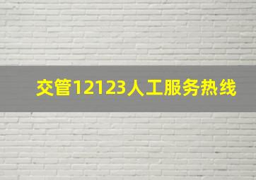 交管12123人工服务热线