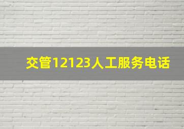 交管12123人工服务电话