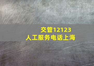 交管12123人工服务电话上海