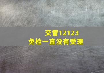 交管12123免检一直没有受理