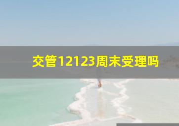 交管12123周末受理吗