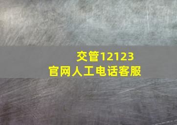 交管12123官网人工电话客服