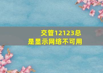 交管12123总是显示网络不可用