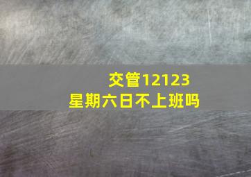 交管12123星期六日不上班吗