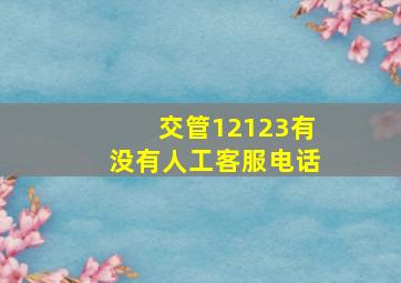 交管12123有没有人工客服电话