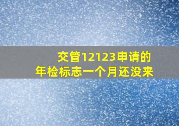 交管12123申请的年检标志一个月还没来