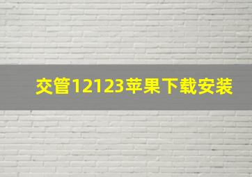 交管12123苹果下载安装