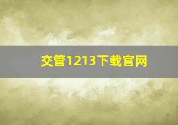 交管1213下载官网