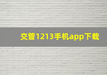 交管1213手机app下载