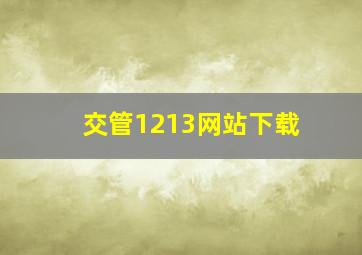 交管1213网站下载