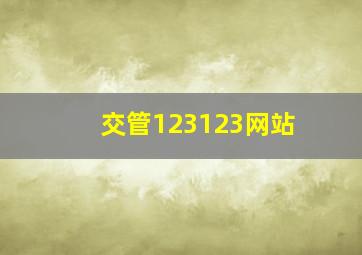 交管123123网站