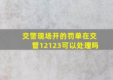 交警现场开的罚单在交管12123可以处理吗