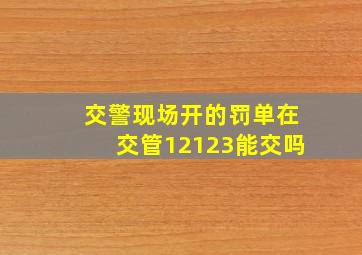 交警现场开的罚单在交管12123能交吗