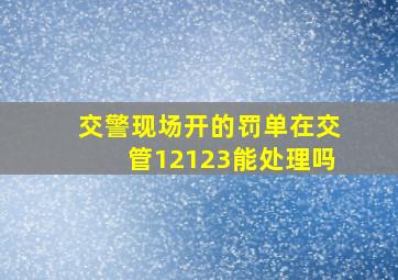 交警现场开的罚单在交管12123能处理吗