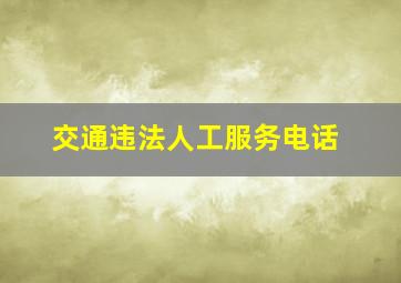 交通违法人工服务电话