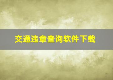 交通违章查询软件下载