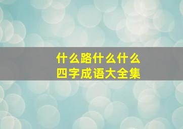 什么路什么什么四字成语大全集