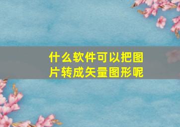 什么软件可以把图片转成矢量图形呢