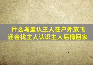 什么鸟最认主人在户外放飞还会找主人认识主人后悔回家