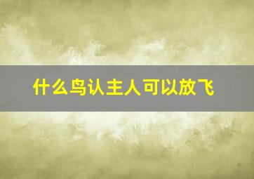 什么鸟认主人可以放飞