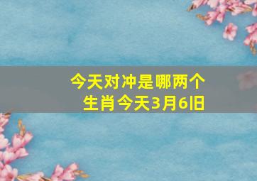 今天对冲是哪两个生肖今天3月6旧