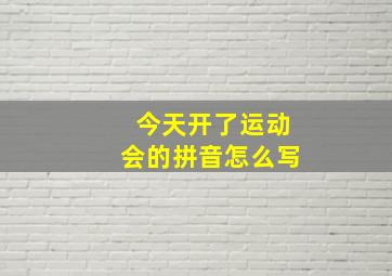 今天开了运动会的拼音怎么写