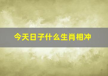 今天日子什么生肖相冲