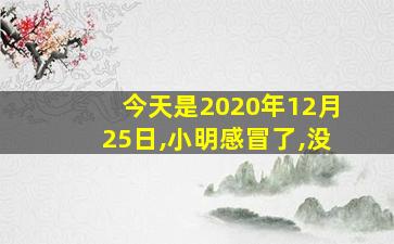 今天是2020年12月25日,小明感冒了,没