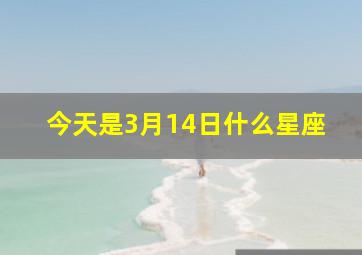 今天是3月14日什么星座